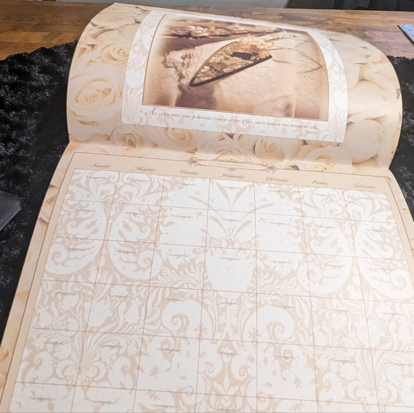 Vintage Any Date Wedding Planning Calendar NOS with cover. - Picture 5 of 5